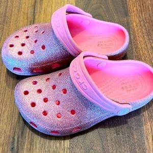 Kids glitter Crocs